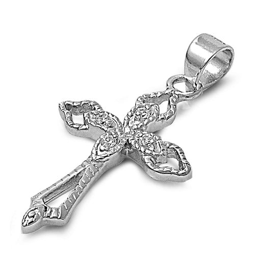 Lhp3104439 Sterling Silver Cross Delicate Cz Stones