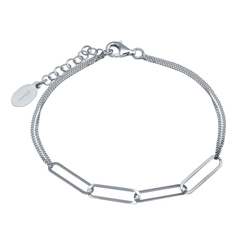 Lhbr00313RH Sterling silver Italian Curb Link bracelet 7-7.25