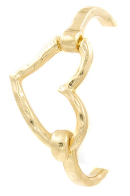 Lhb320599 Fashion Bracelet Gold Hammered Heart