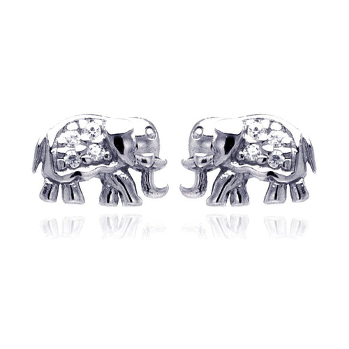 Lhe00507 Sterling silver Elephant small earrings