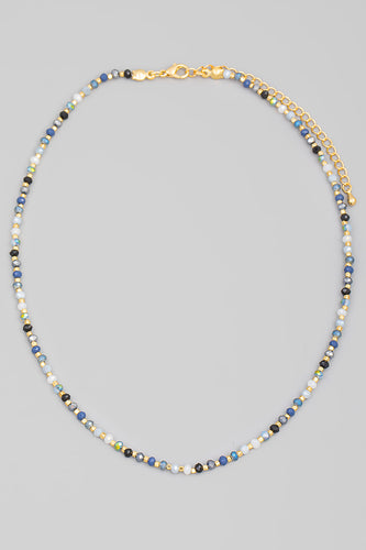 Lhn8229 Fashion Necklace Blue Dainty 18'' Brown,Gold,grey