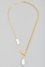 Load image into Gallery viewer, Lhn82769 Fashion Gold Necklace Toggle with Pearl drops