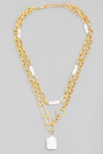 Load image into Gallery viewer, Lhn82839 Fashion Necklace Gold Multi Chain and Pearl