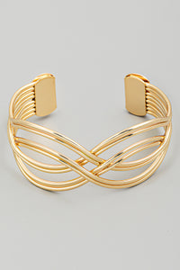 Lhba7269 Fashion Bracelet Gold Twisted Cuff