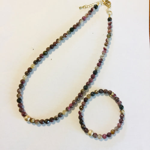 Lhset0079 Real Stone Necklace Rhodonite 16'' with 3'' extension Bracelet to Match sold seperately 33.00 bracelet 40.00 necklace