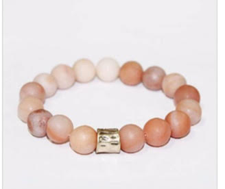 lHB214PA Real Stone Semi Precious stretch Bracelet Pink Aventurine 10mm