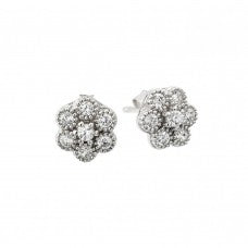 LHE00975 Sterling silver flower earring