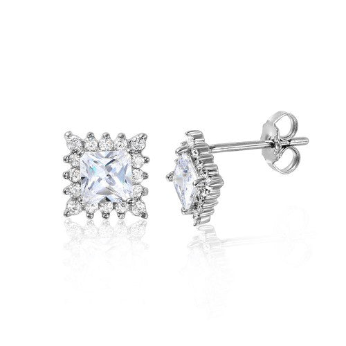 LHE1039 Small Square Cz Earring