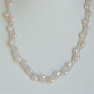 LHNF023 magnetic Fresh water pearl necklace