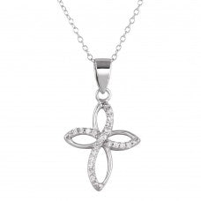 LHP01622 Sterling silver swirl cross