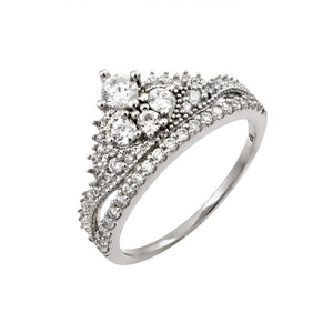 LHR00004 Sterling silver crown ring