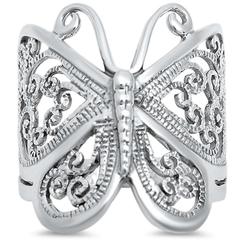 LHR1403859 Sterling silver filagree butterfly