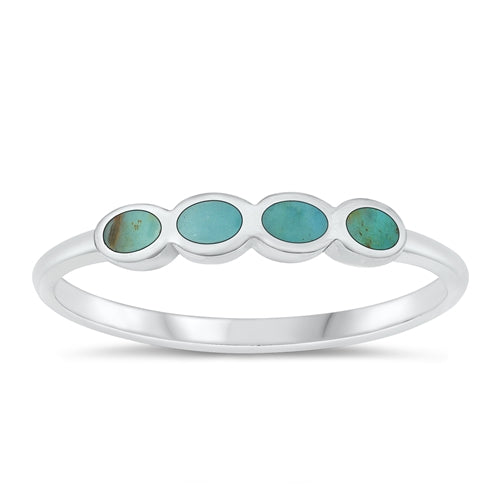 Lhr1316109 Sterling Silver Ring Turquoise Stone