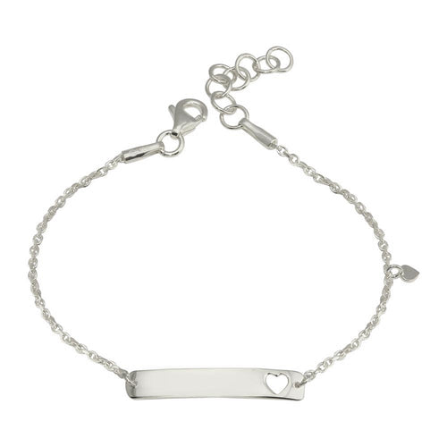 Lhbch00078S Sterling Silver Id Cut Out Heart Bracelet baby size out of stock!!!