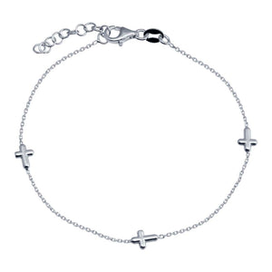 Lhb017 Sterling Silver Cross bracelet