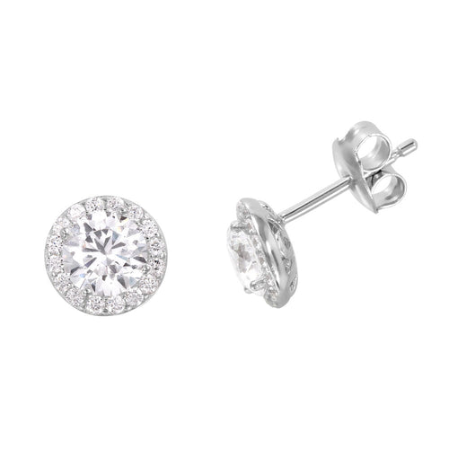 Lheg00010 Sterling Silver Round Cz 8mm