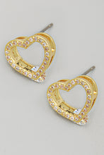 Load image into Gallery viewer, Lhe255399g Fashion Heart Earring Rhinestone