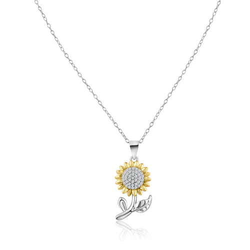 Lhp018439 *Sterling Silver Sunflower  Necklace