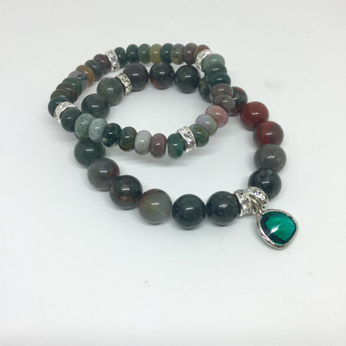 Lhb0048 India Green Agate  Stone Each 33.00 can be sold seperately