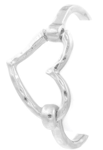 Lhb320599 Fashion Bracelet Heart Silver Hammered