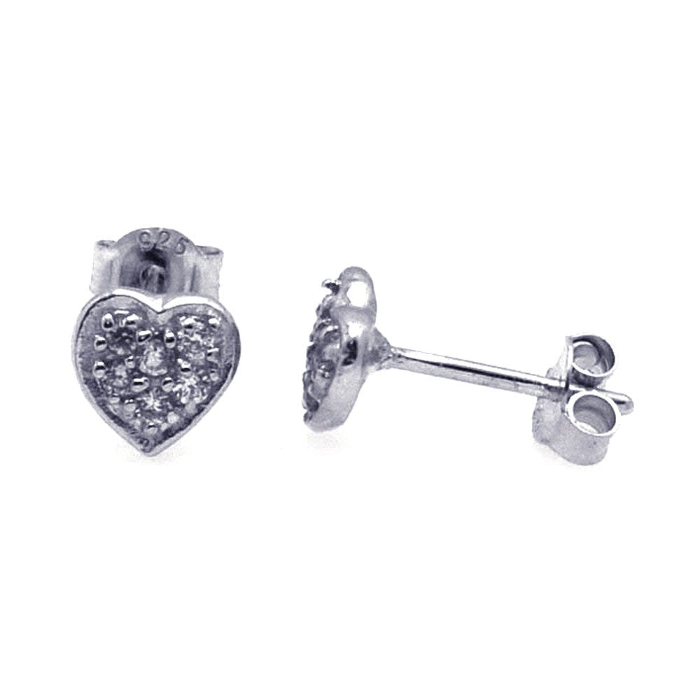 Lhe00009 Sterling Silver  Heart earring