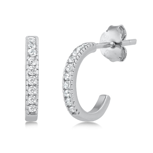 Lhe4113229 Sterling Silver Hoop Cz Earring