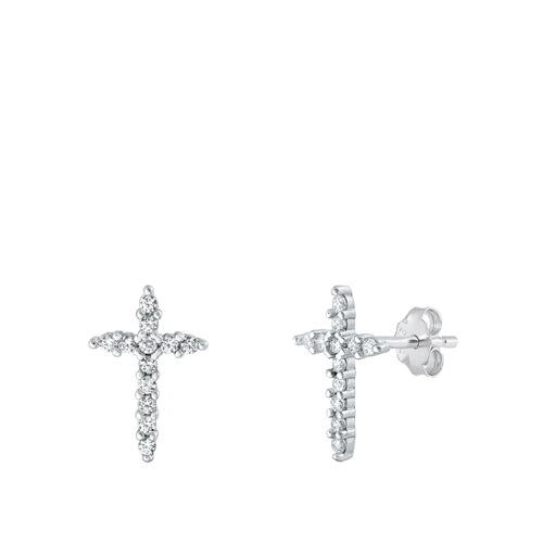 Lhe4115279 Sterling Silver Cross Earring Cz