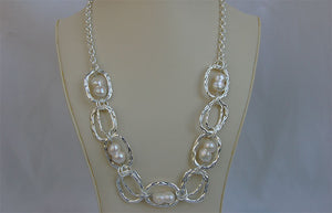 Lhf100 Pearl Necklace Baroque White Pearls