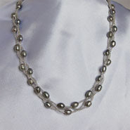 Load image into Gallery viewer, Lhnf022 Magnetic Real Cultured Pearl Necklace Mix Pink 18&#39;&#39; &amp; Grey  &amp; peacock blue