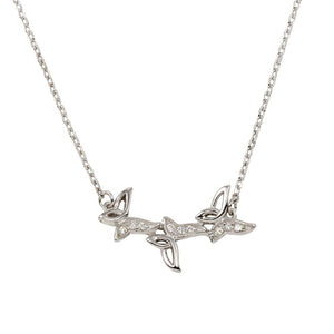 LHP01280 Sterling silver Multi Butterflies  Necklace