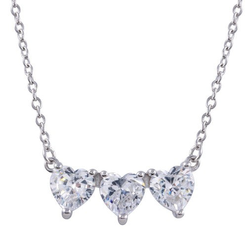 LHP01372 Sterling Silver Heart Necklace
