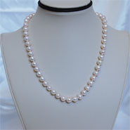 lhn063 Pearl Necklace Cultured  22'' 8mm  Popular seller!!!