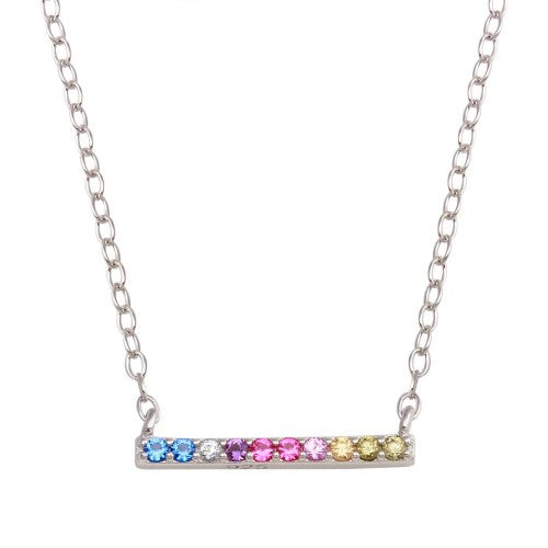 LHP1732 Multi Color Sterling Silver Bar