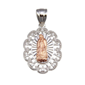 lhp00065 Sterling Silver Rose Gold  Guadalupe  necklace