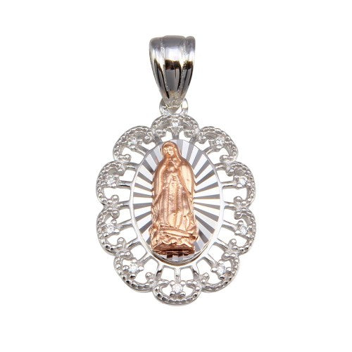 lhp00065 Sterling Silver Rose Gold  Guadalupe  necklace