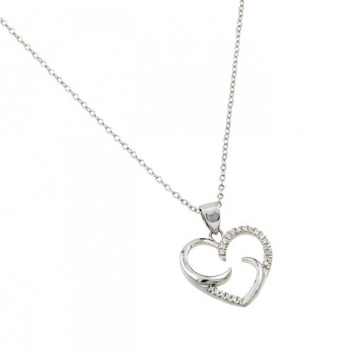 Lhp01465 Sterling Silver Heart Necklace
